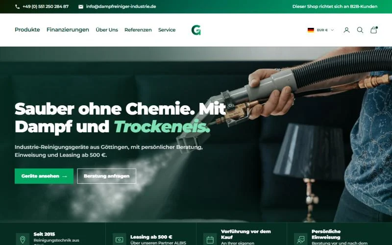 Startseite dampfreiniger-industrie.de, Desktop